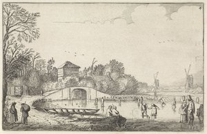 Patinadores en un río de Jan Van de Velde